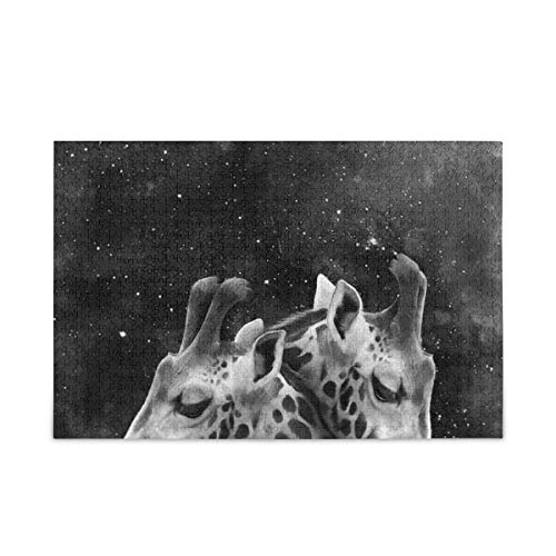 500 Piece Giraffe at Night Jigsaw Puzzle for Adults - Challenging Wildlife Puzzle Game for Family Night & Stress Relief - Perfect for Home Decor & Gift Giving