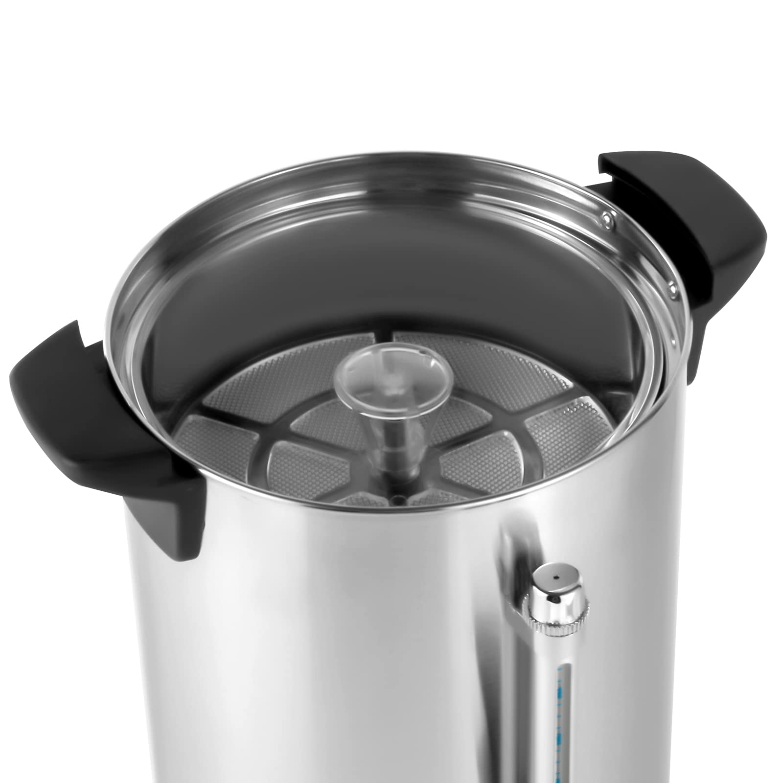 Commercial Coffee Urn - 45 Cup Stainless Steel Coffee Dispenser (8L/2.11gal) - Double Wall Insulated Large Coffee Urn with Removable Filter - 1000W Quick Brew Commercial Coffee Maker for Restaurants, Offices & Catering Events