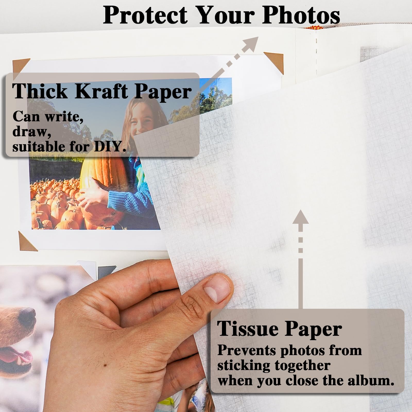 Premium Scrapbook Album 50 Pages - Large Capacity Photo Album with Acid-Free Archival Quality - 12x12 Inch & 8x8 Inch Size Options - Perfect for Wedding, Graduation, Baby Shower, Travel & Family Memories - Great Gift for Anniversary, Birthday & Special Occasions