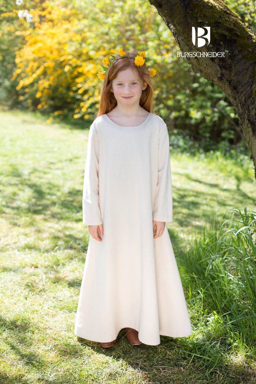 Ylvi Natural Cotton Children's Under Dress - Soft & Comfortable for Everyday Wear, Playtime & Special Occasions