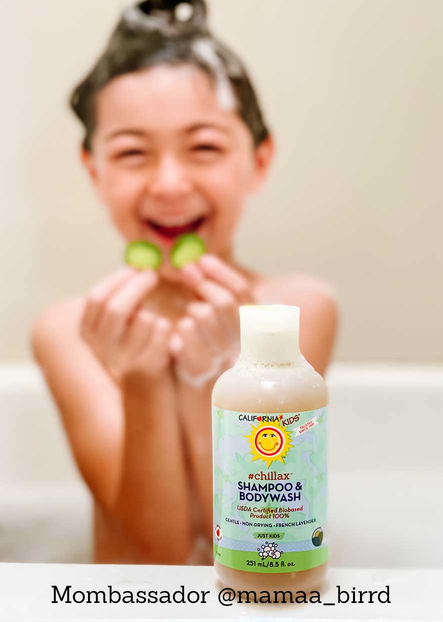 California Kids® #chillax™ Organic Shampoo & Body Wash for Babies - Gentle Tear-Free Formula for Sensitive Skin | Perfect for Daily Bath Time & Travel