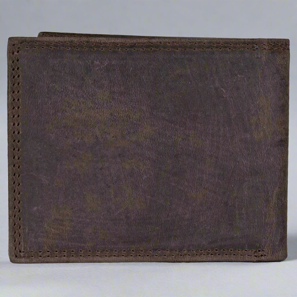 Viceroy Men's Genuine Leather Bike Embossed Wallet - Slim RFID Blocking Bifold Wallet for Cycling, Travel & Everyday Use