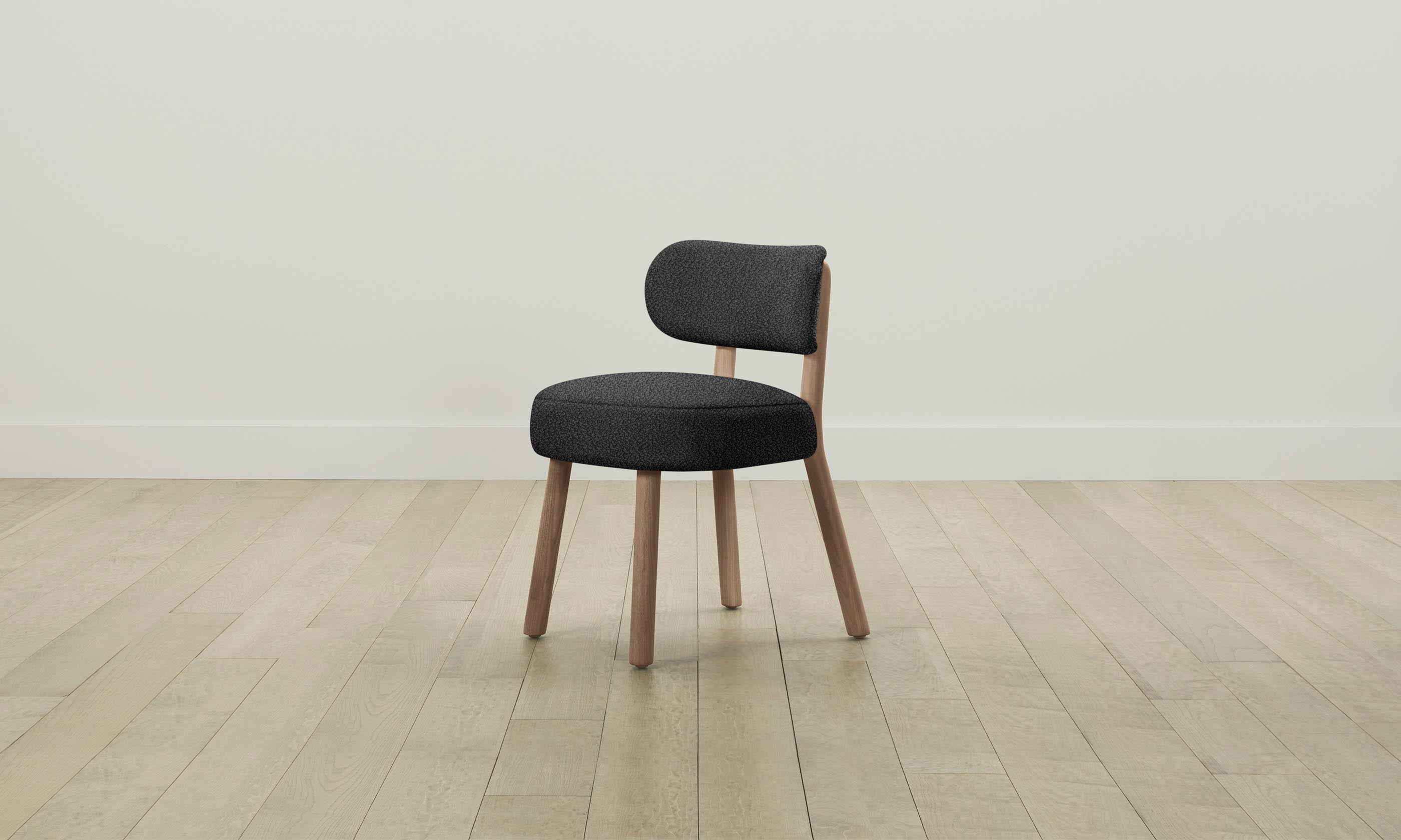 The Jane Dining Chair - Italian Bouclé Storm Upholstered Modern Accent Chair for Kitchen, Dining Room & Office - Perfect for Small Spaces & Contemporary Home Decor