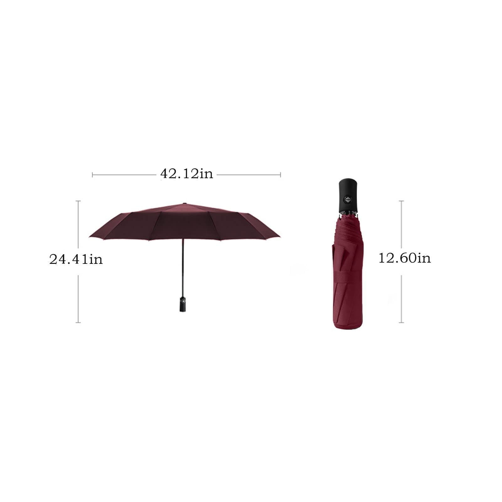Compact Automatic Travel Umbrella - Windproof & Waterproof UV Protection Golf Umbrella for Men & Women - Perfect for Travel, Commuting, and Outdoor Activities