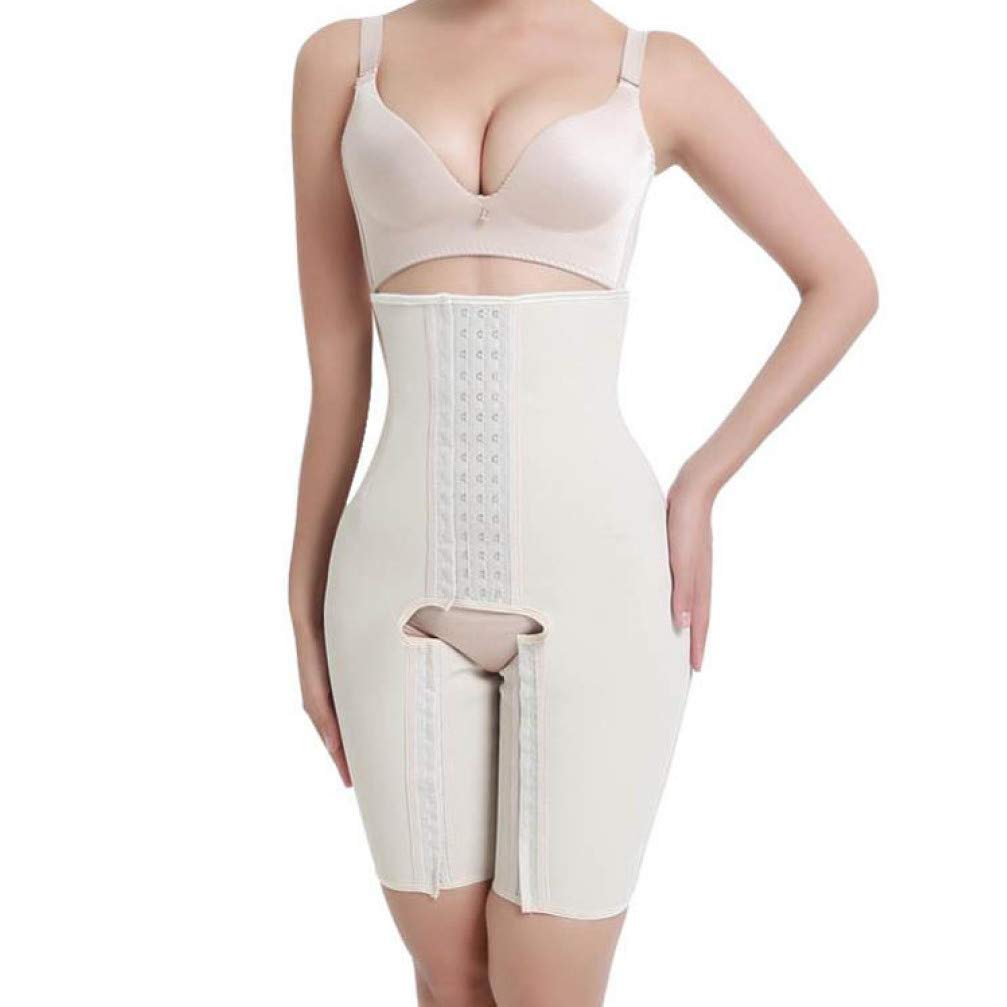 LUCACO Women's High Waist Cincher Control Shorts - Adjustable Hook Thigh Slimmer Body Shaper, Crotchless Shapewear for Tummy Control & Hourglass Figure | Perfect for Dresses, Workouts & Everyday Wear (Beige)