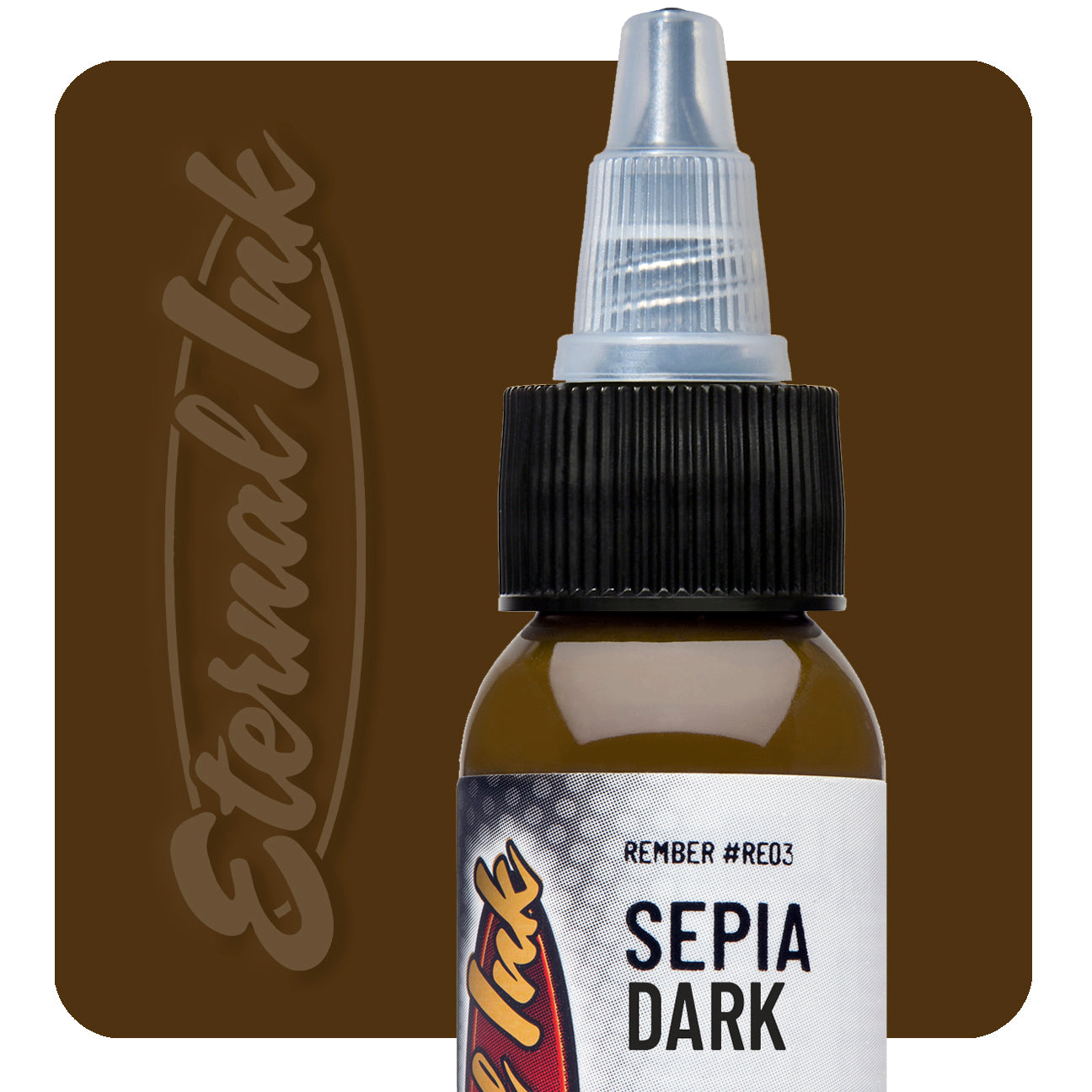 Eternal Remember Sepia Dark Ink 1oz Bottle - Vintage Writing, Calligraphy & Fountain Pen Ink for Artistic Projects and Lettering
