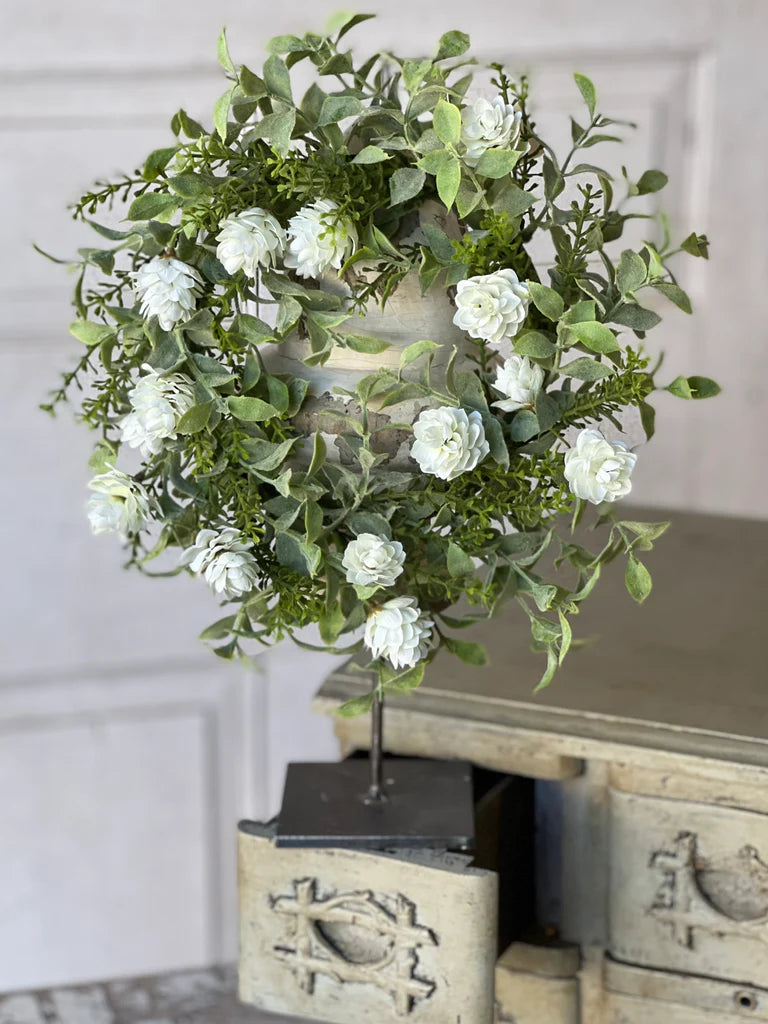 Irish Hops Candle Ring - Handmade Floral Candle Decor for Christmas, Weddings & Home Decor - Perfect for Table Centerpieces, Holiday Decorations & Gift Giving