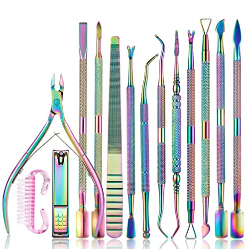 Premium Stainless Steel Nail Clippers Set - Professional Cuticle Pusher, Dead Skin Remover & Nail Nipper for Manicure Pedicure - Unisex Nail Care Kit for Home Salon Use, Travel & Gift Giving