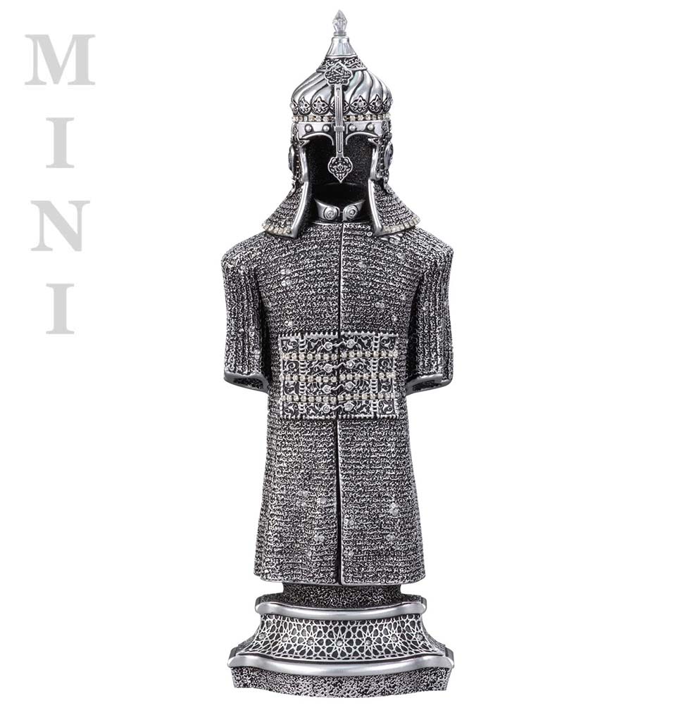 Islamic Table Decor - Jawshan Kabir Suit of Armor Silver 200 2G Mini | Elegant Muslim Home Decoration for Ramadan & Eid | Perfect for Prayer Rooms, Islamic Weddings & Gift Giving