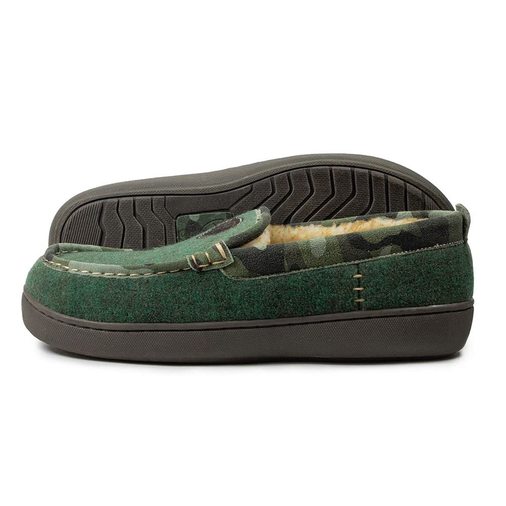 ARIAT Men's Indoor & Outdoor Moccasin Slippers with Rubber Sole - Comfortable House Shoes for Home, Office & Backyard Relaxation
