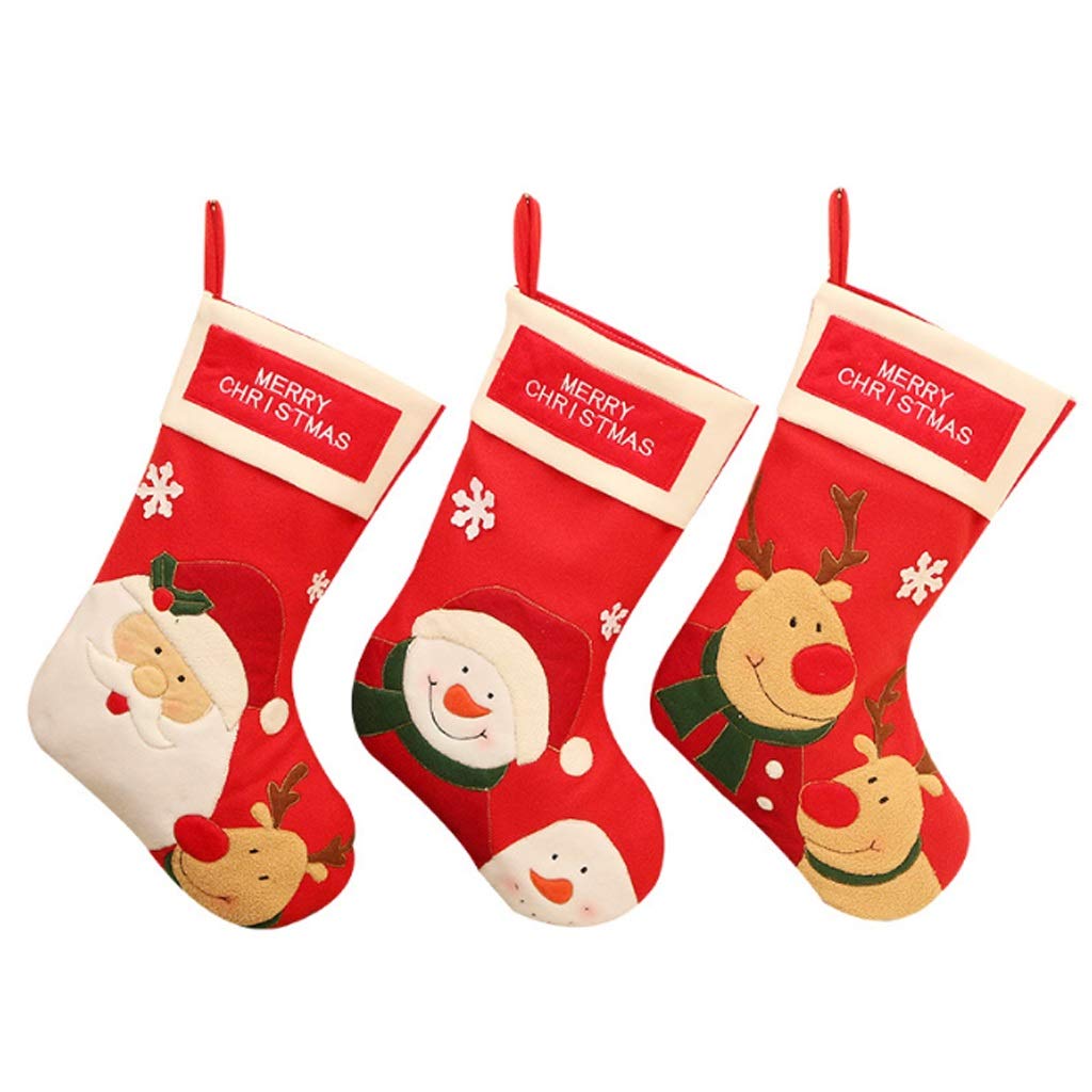 ZMDZA 3-Pack Fashion Christmas Socks - Black Red Plaid Holiday Stocking Stuffers for Tree Decorations, Gift Bags & New Year Celebrations | Perfect for Christmas Parties, Family Gatherings & Festive Home Decor