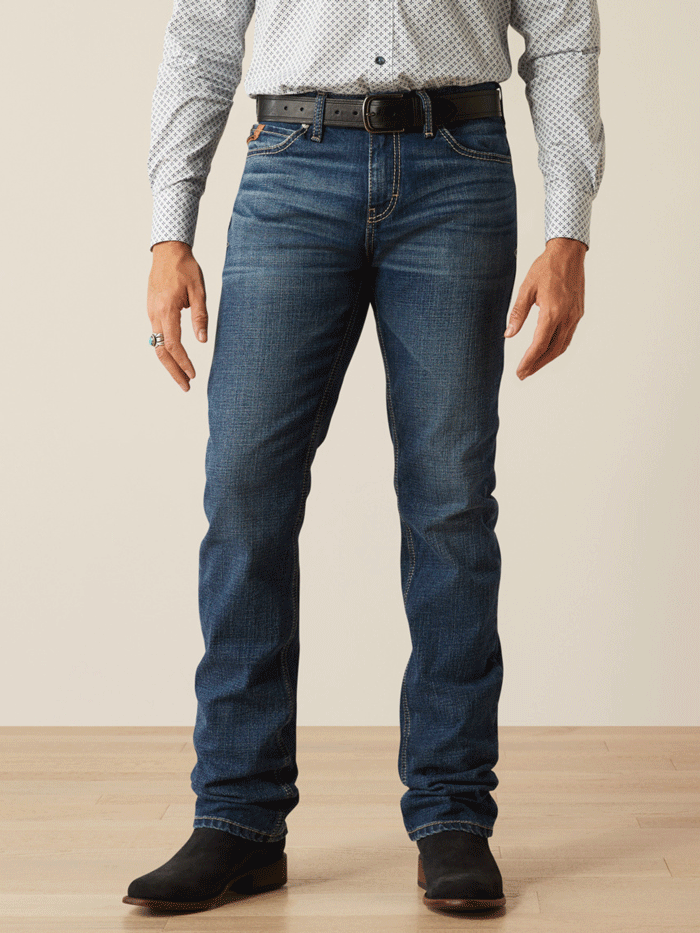 Ariat Men's Modern Ashton Straight Leg Jeans - M8 Size in Champ Color | Durable Work & Casual Denim Pants for Ranch, Riding & Everyday Wear