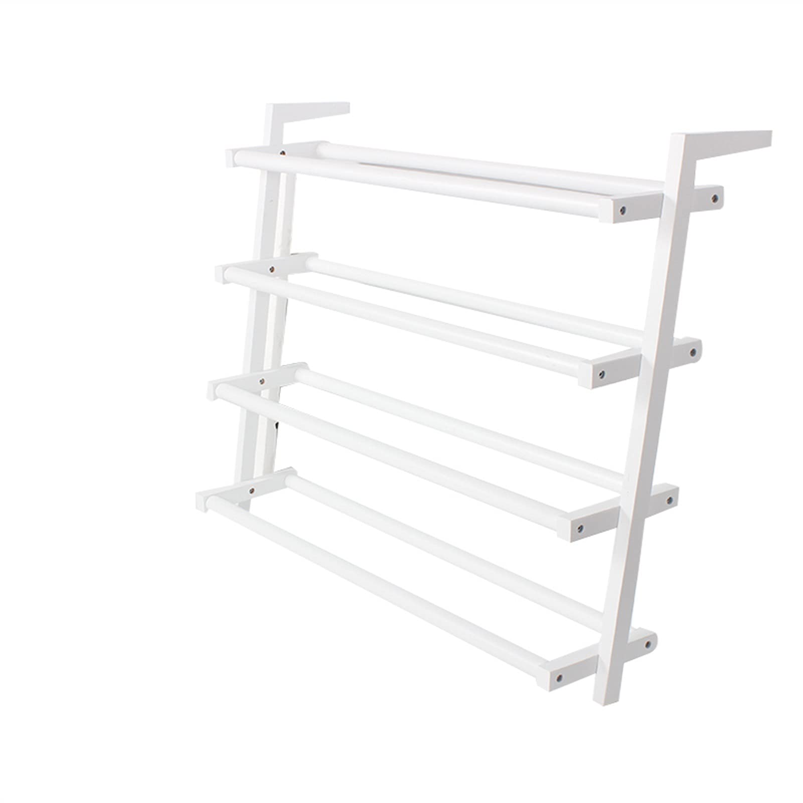 4-Tier Bamboo Shoe Rack - Space Saving Shoe Organizer for Closet, Dorm & Entryway - Free Standing Shoe Storage Cabinet for Home, Apartment & Office (Multi-Color) - Perfect for Small Spaces & Shoe Organization