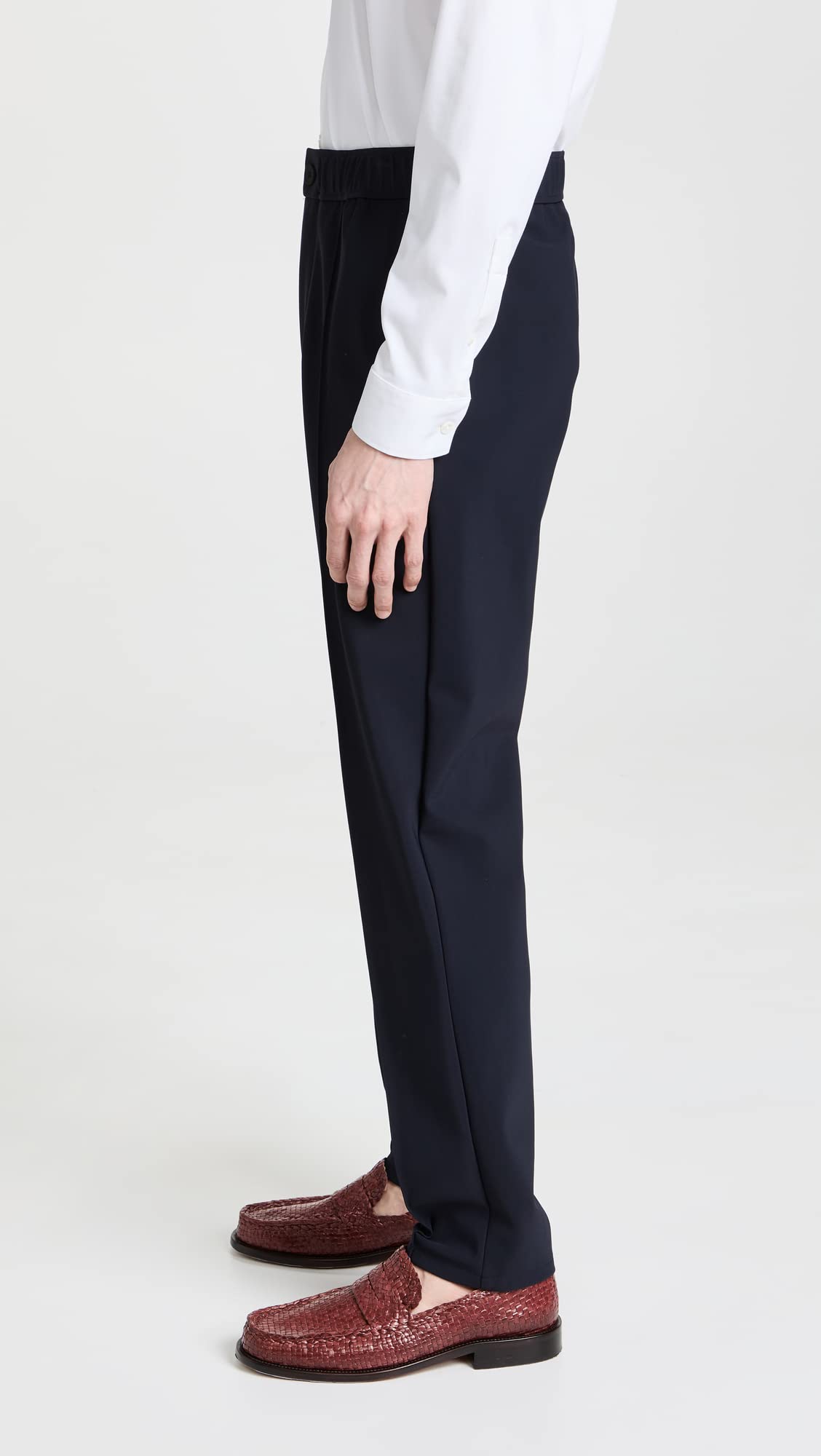 Theory Men's Curtis Drawstring Ponte Pants - Slim Fit Stretch Comfortable Dress Pants for Office, Business Casual & Travel