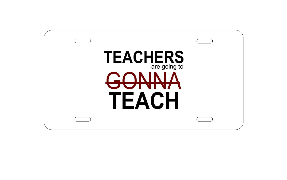Custom Aluminum Vanity License Plate for Cars - Personalized Teacher Gift for Front Bumper - Perfect for Educators, Retirement Gifts & Classroom Decor