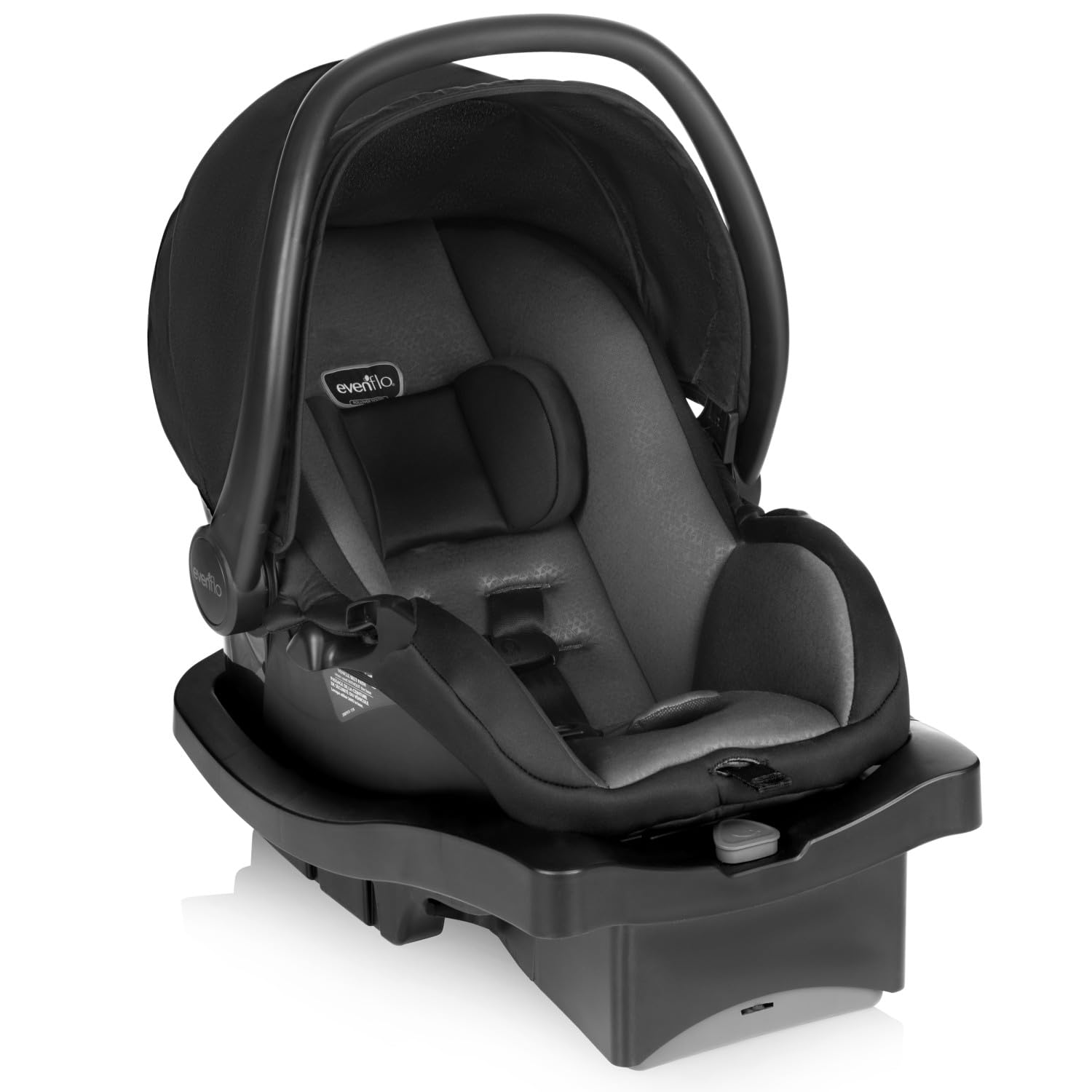 Evenflo LiteMax 35 Infant Car Seat - Lightweight & Safe for Extended Use - Knoxville Gray - Belt Lock-Off & Ergonomic Handle - Perfect for Newborns & Travel