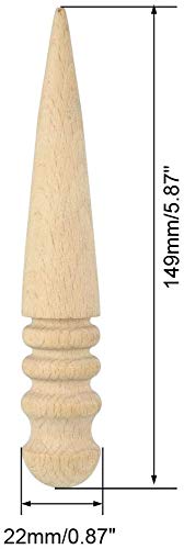 Utoolmart Polished Round Wood Bar - Leather Edge Polishing Tool for Smooth Wood Edges | Leather Craft Grinder for Processing | Perfect for Leatherworking, DIY Projects & Professional Leather Crafting (1PC Round Bar)