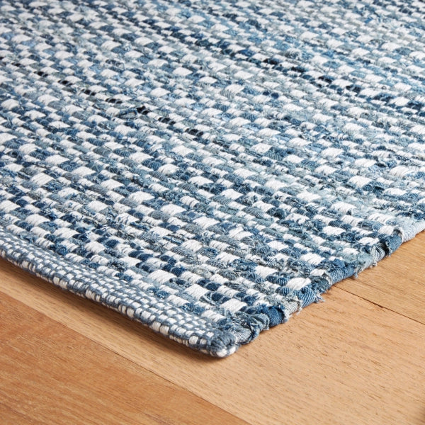 Dash & Albert Denim Stone Blue Handwoven Cotton Rug - Soft & Durable Area Rug for Living Room, Bedroom, or Nursery - Perfect for Home Decor