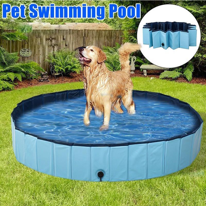 Foldable Dog Bathtub & Portable Swimming Pool for Pets - Indoor & Outdoor Bathing, Training, and Playtime for Small to Large Dogs