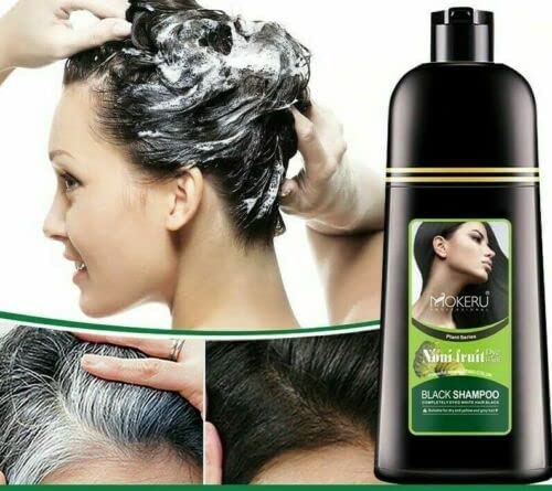 Maani NONI BLACK Professional Oil Hair Dye Color Shampoo 500ml - Fast Acting Gray Coverage, Long Lasting Natural Black Color in Minutes | Perfect for At-Home Hair Coloring & Touch-Ups Between Salon Visits