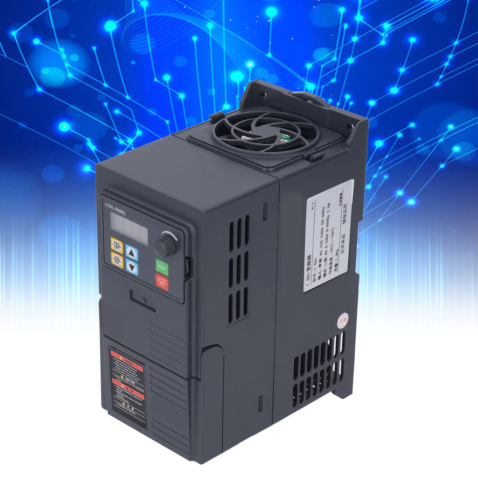 220-240V Single Phase to Three Phase VFD Converter, 2.2KW Variable Frequency Drive with 0-240V Output for Motor Control - Perfect for CNC, Lathes, Pumps & Industrial Automation