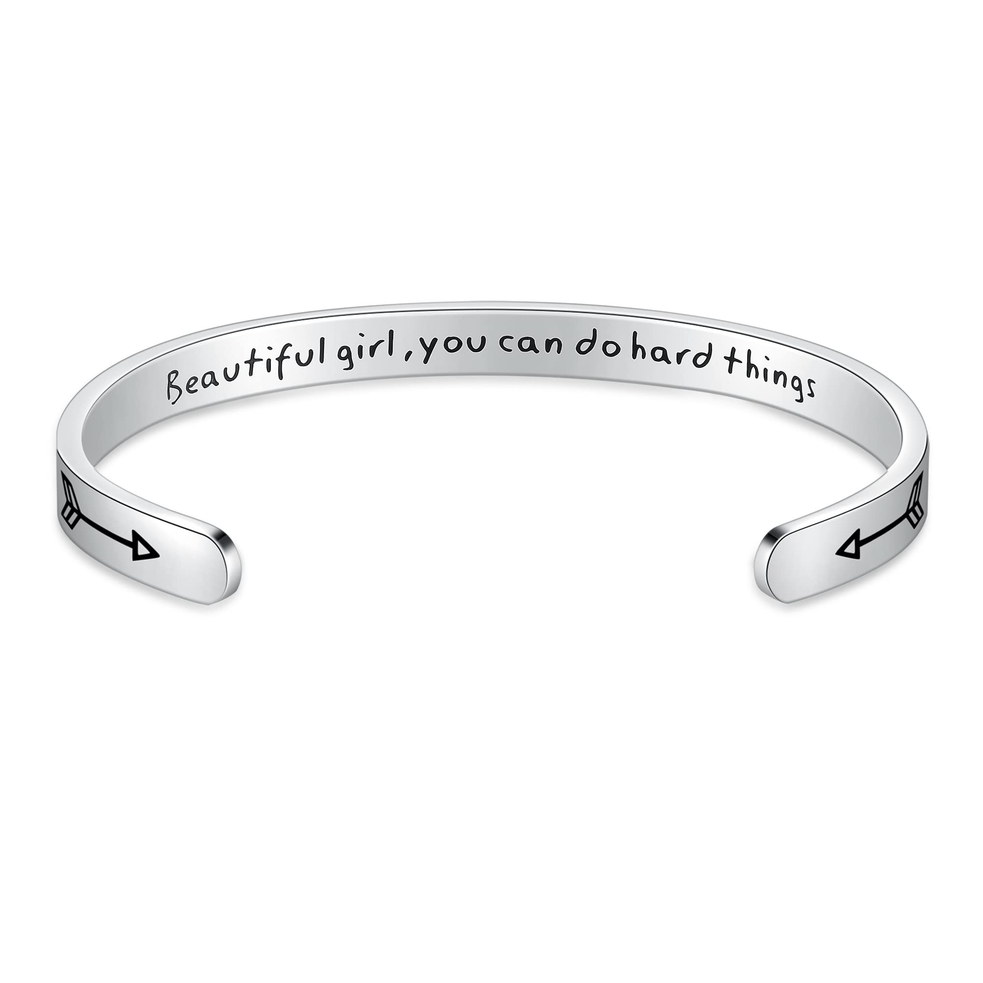 Personalized Stainless Steel Cuff Bracelet for Women - Christmas Birthday Gift for Her - Perfect for Teens & Daily Wear