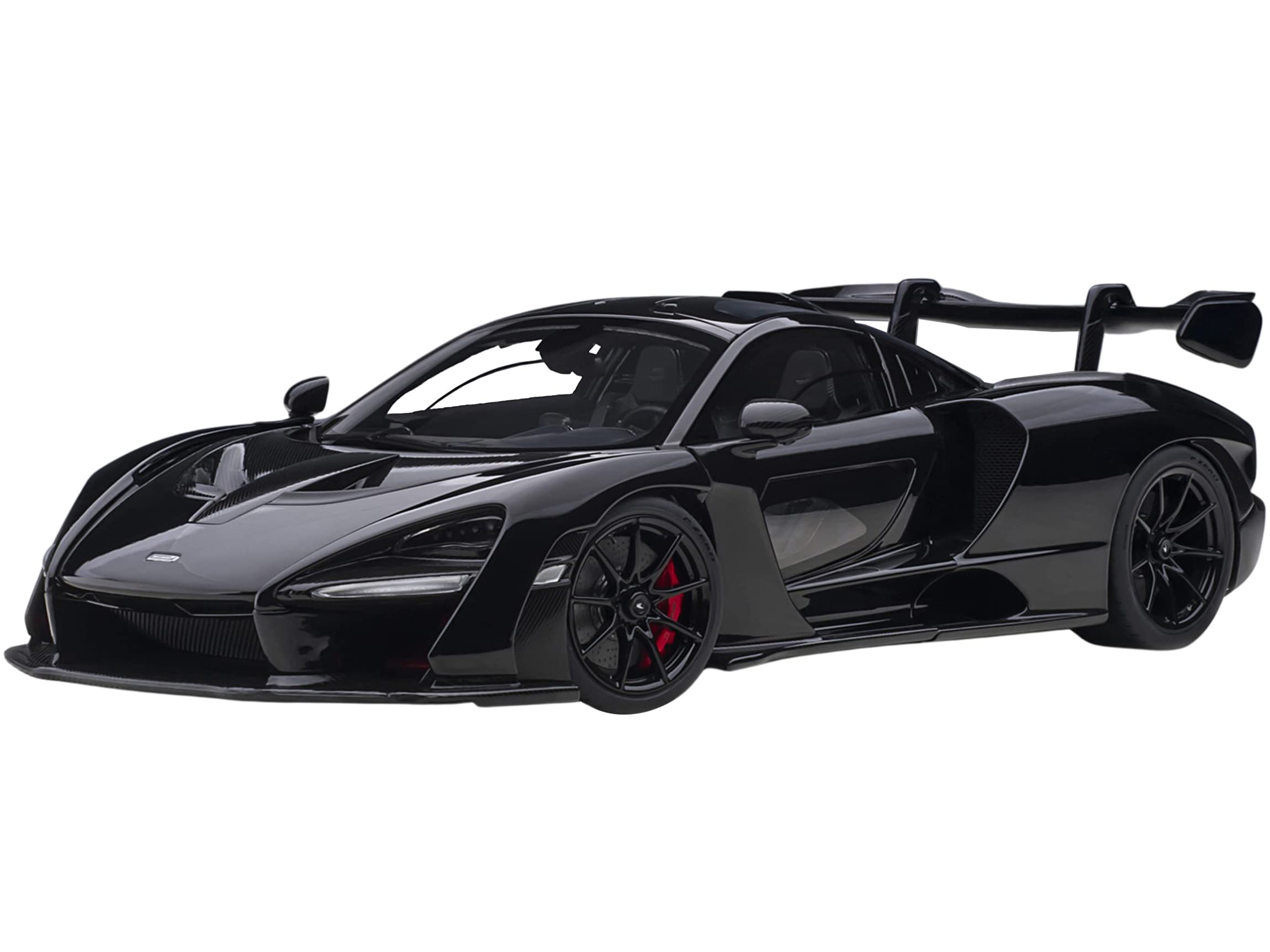 Autoart McLaren Senna Stealth Cosmos Black 1/18 Scale Diecast Model Car with Carbon Accents (76076) - Collectible Sports Car for Display & Racing Enthusiasts