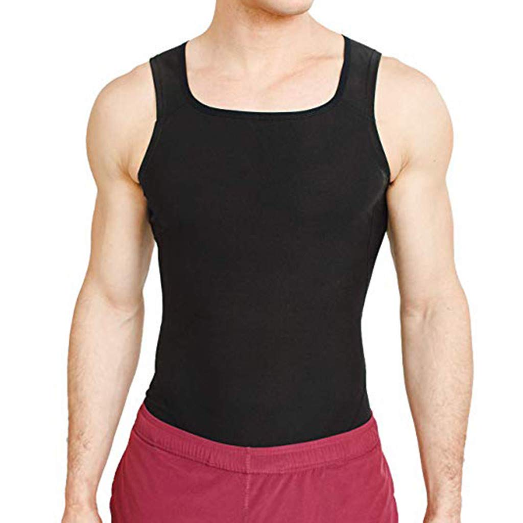 Men's Slimming Workout Vest - Black, Size S - Breathable Summer Shapewear for Fitness & Exercise - Perfect for Gym, Running & Outdoor Activities
