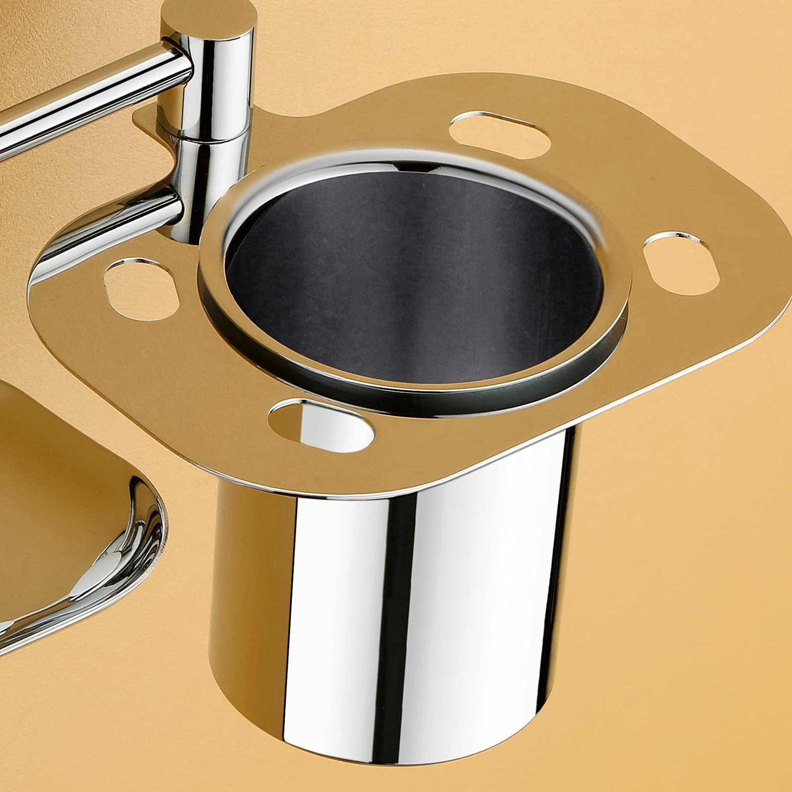 Premium 304 Stainless Steel 3-in-1 Soap Dish with Tumbler Holder, Soap Stand & Toothbrush Holder - Bathroom Organizer for Shower, Sink Counter & Vanity (Silver) - Durable Rustproof Bath Accessories for Modern Homes