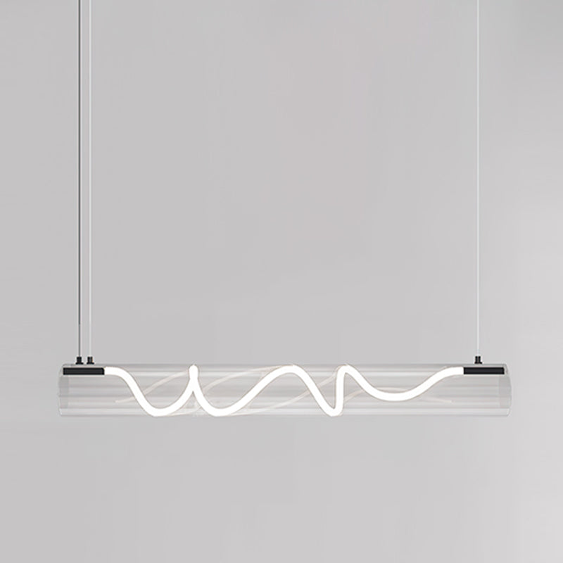 Alexandra Linear Pendant Light - Modern Minimalist Hanging Fixture for Kitchen Island, Dining Room & Bedroom Lighting | Dimmable LED Chandelier for Home Decor