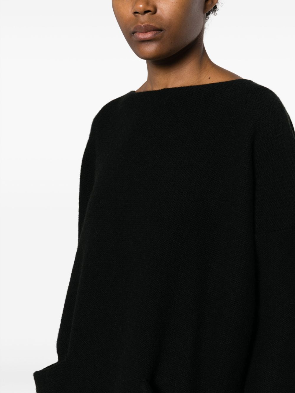 Daniela Gregis Women's Black Sweater - Soft Knit Pullover for Casual & Office Wear | Winter & Fall Fashion