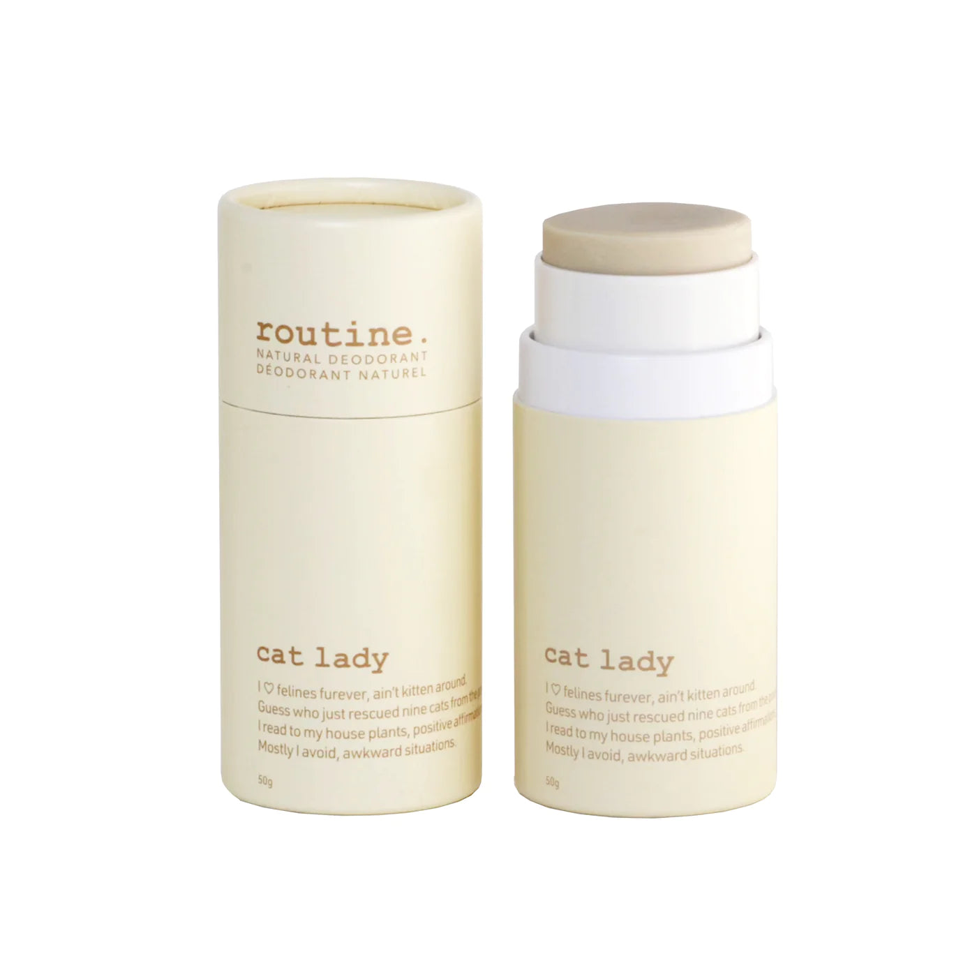Natural Cat Lady Deodorant Stick for Women - Aluminum Free, Long Lasting Odor Protection - Perfect for Cat Lovers & Pet Owners at Home or Work