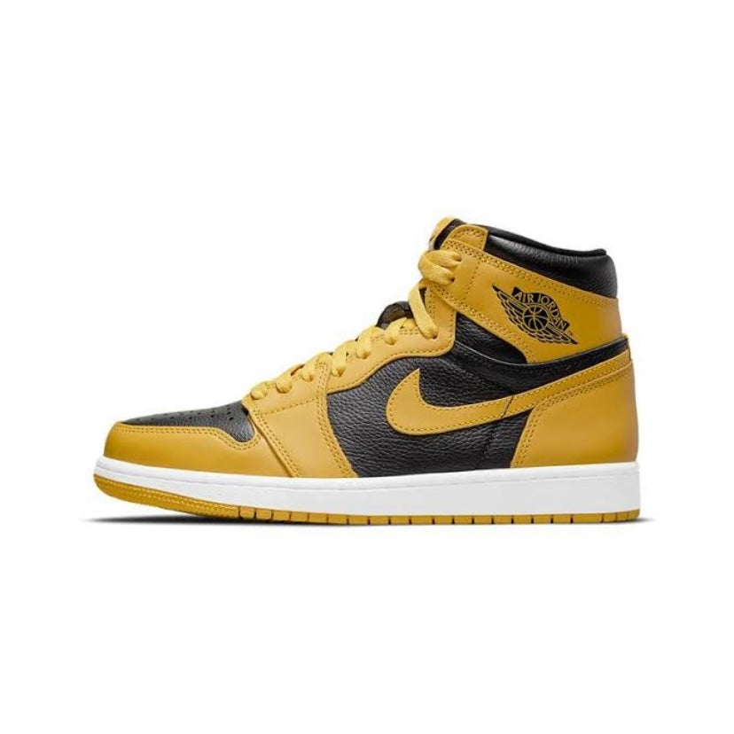 Air Jordan 1 High Retro OG Pollen White Black Sneakers - Men's Basketball Shoes for Streetwear & Casual Style