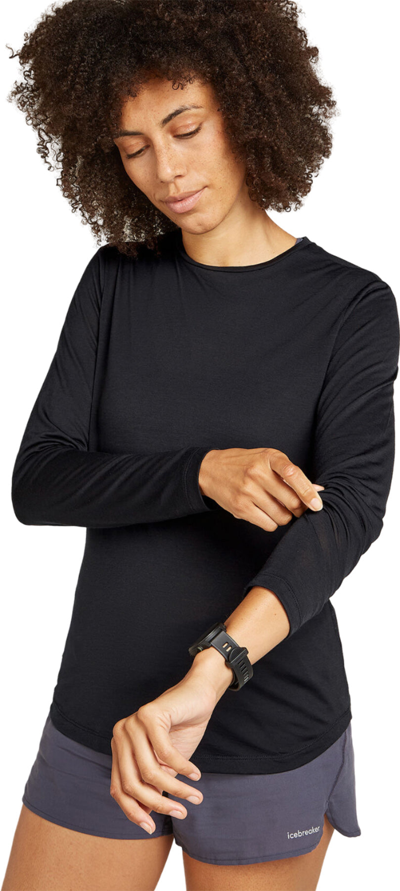 125 Cool Lite Sphere III Merino Blend Long Sleeve T-Shirt for Women - Soft Breathable Base Layer for Hiking, Yoga & Outdoor Activities