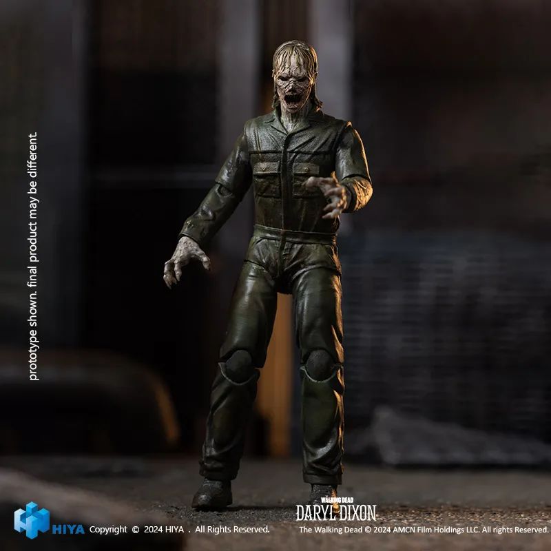 PRE ORDER - 1/18 Scale HIYA 4-Inch Action Figure: The Walking Dead Daryl Dixon Dark Eyes Walker Collectible - Perfect for Display, Gift Giving & The Walking Dead Fans Collection
