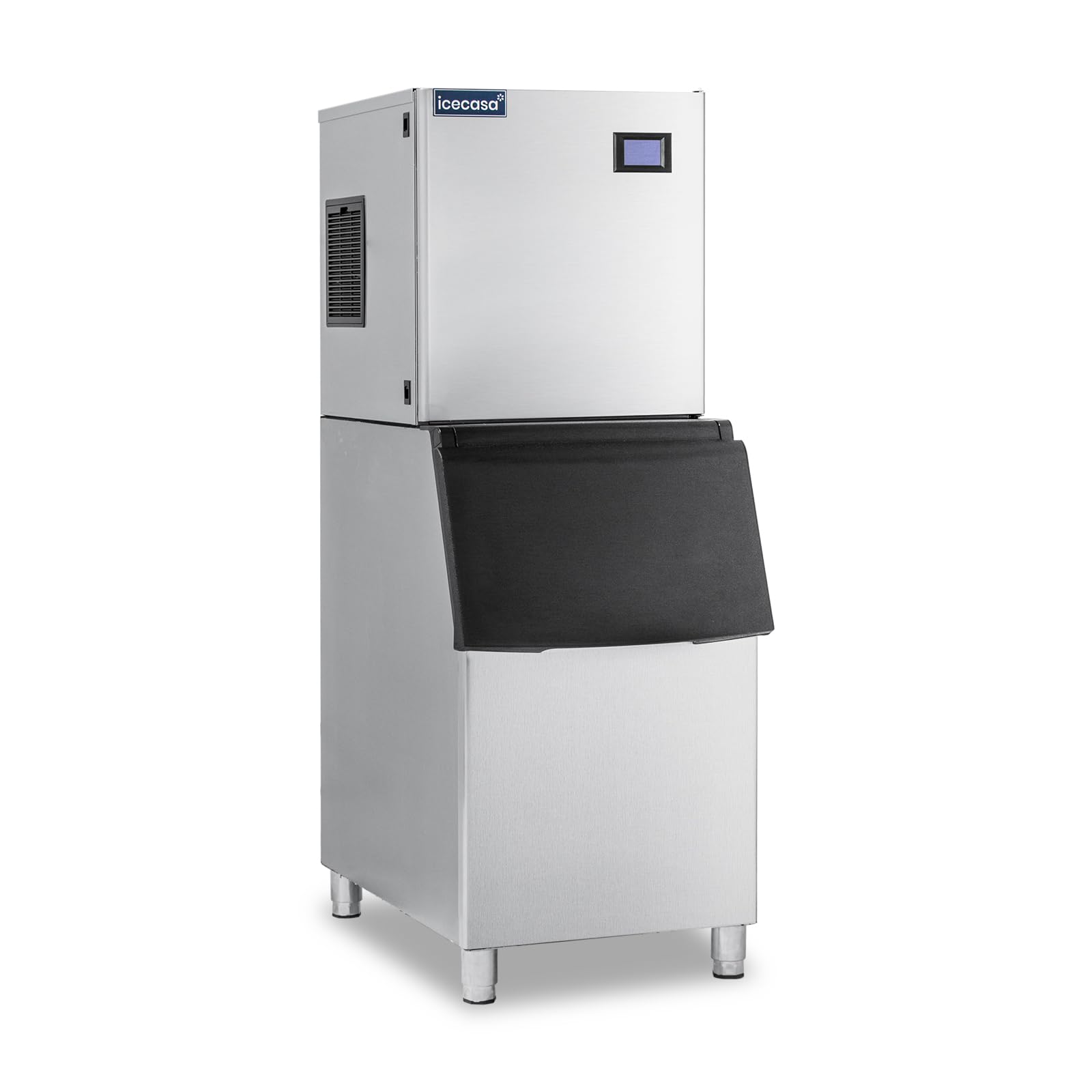 Commercial Ice Maker Machine - Stainless Steel 350 lbs/24H Ice Production with 220 lbs Storage Capacity - Perfect for Hotels, Bars, Restaurants, Cafes, and Large Events