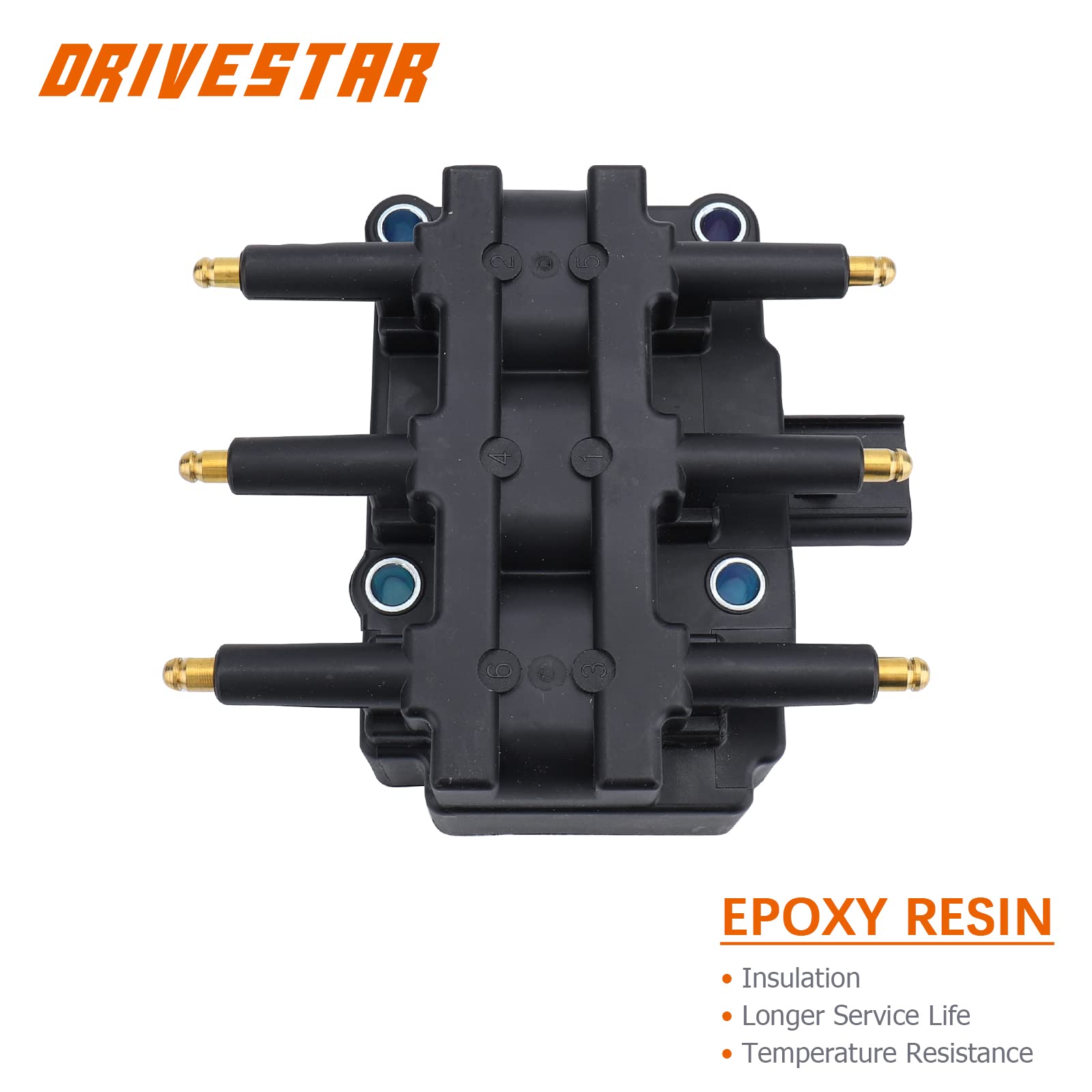 DRIVESTAR Ignition Coil Pack Replacement for Dodge Grand Caravan 2001-2009, Chrysler Town & Country 2007-2011, Voyager/Pacifica 2001-2003, Jeep Wrangler 3.8L 3.3L V6 - Compatible with UF305 C1442 - Perfect for Engine Performance & Smooth Acceleration