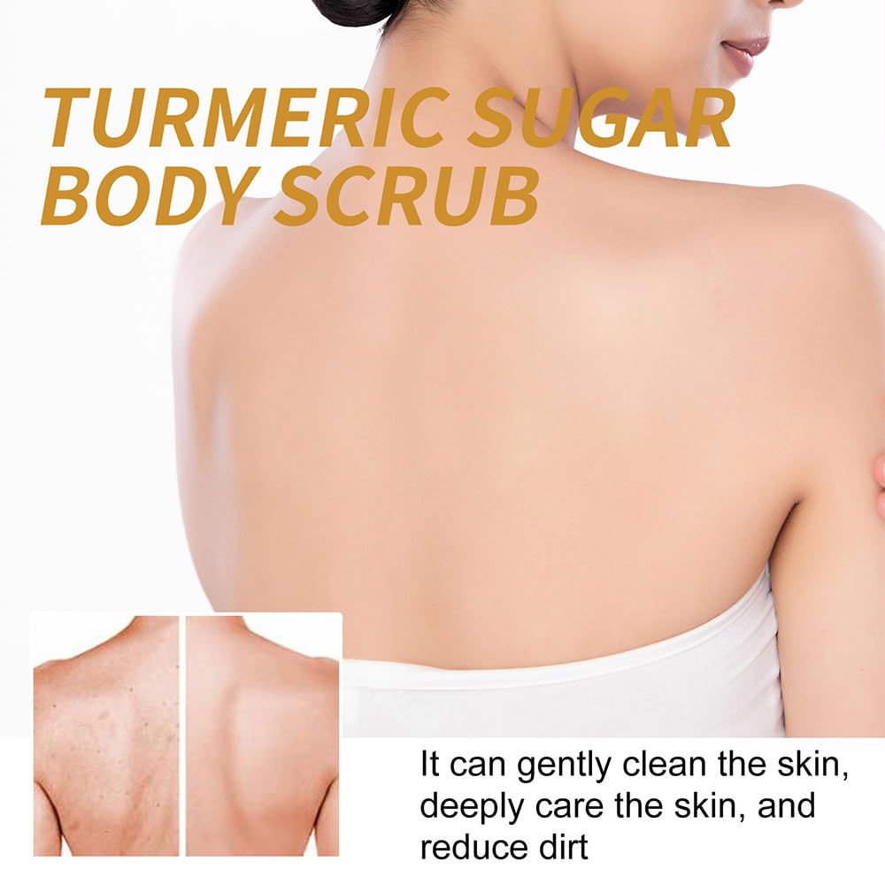 **100% Natural Turmeric Brightening Scrub for Face & Body – Revitalizing & Cleansing with Brush & Bath Tablets – Exfoliating Skin Care for Face, Legs, Hands & Back (Yellow, 5pc) – Perfect for Spa Day & Glowing Skin Routine**