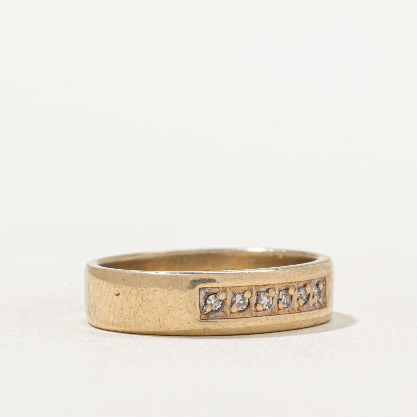 0.03ctw Six Stone Diamond Wedding Band Ring for Women - Size 7 | Perfect for Engagement, Anniversary & Everyday Elegance
