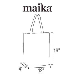Stylish maika Market Tote Bag - Durable Reusable Shopping Bag for Groceries, Beach & Work - Eco-Friendly Cotton Carryall with Pockets