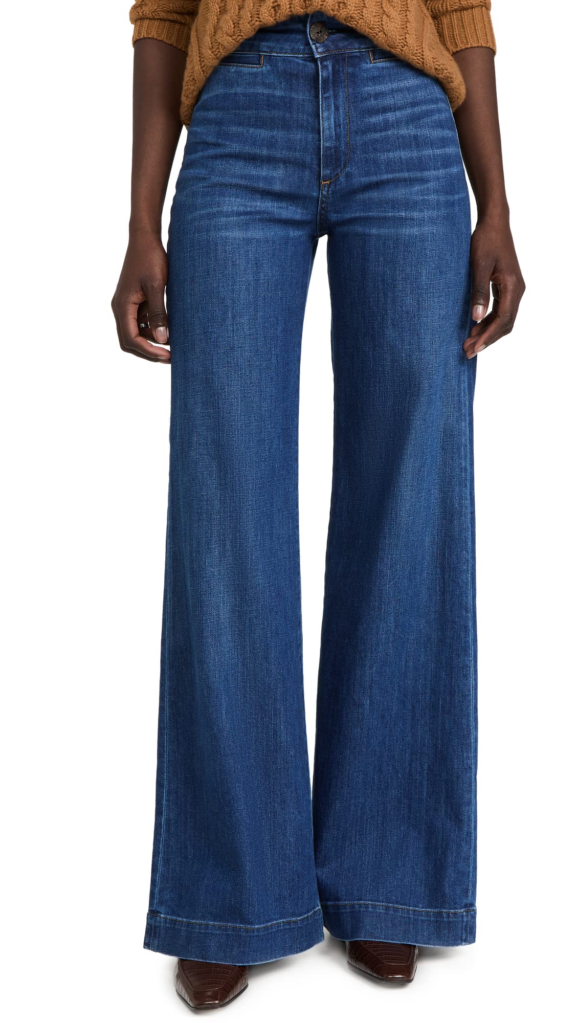 Women's Brighton High Waisted Wide Leg Jeans - Stretchy Denim Pants for Casual & Office Wear | Comfortable & Stylish for Everyday Outfits