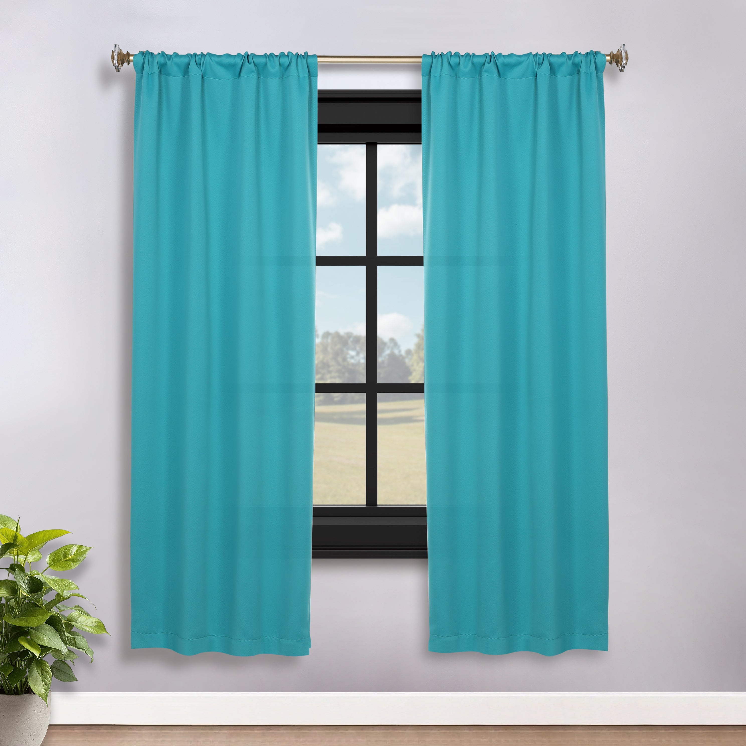 Machine Washable Blackout Curtains Set of 2 - Solid Color Room Darkening Window Drapes for Bedroom, Living Room & Nursery - Noise Reducing & Energy Efficient