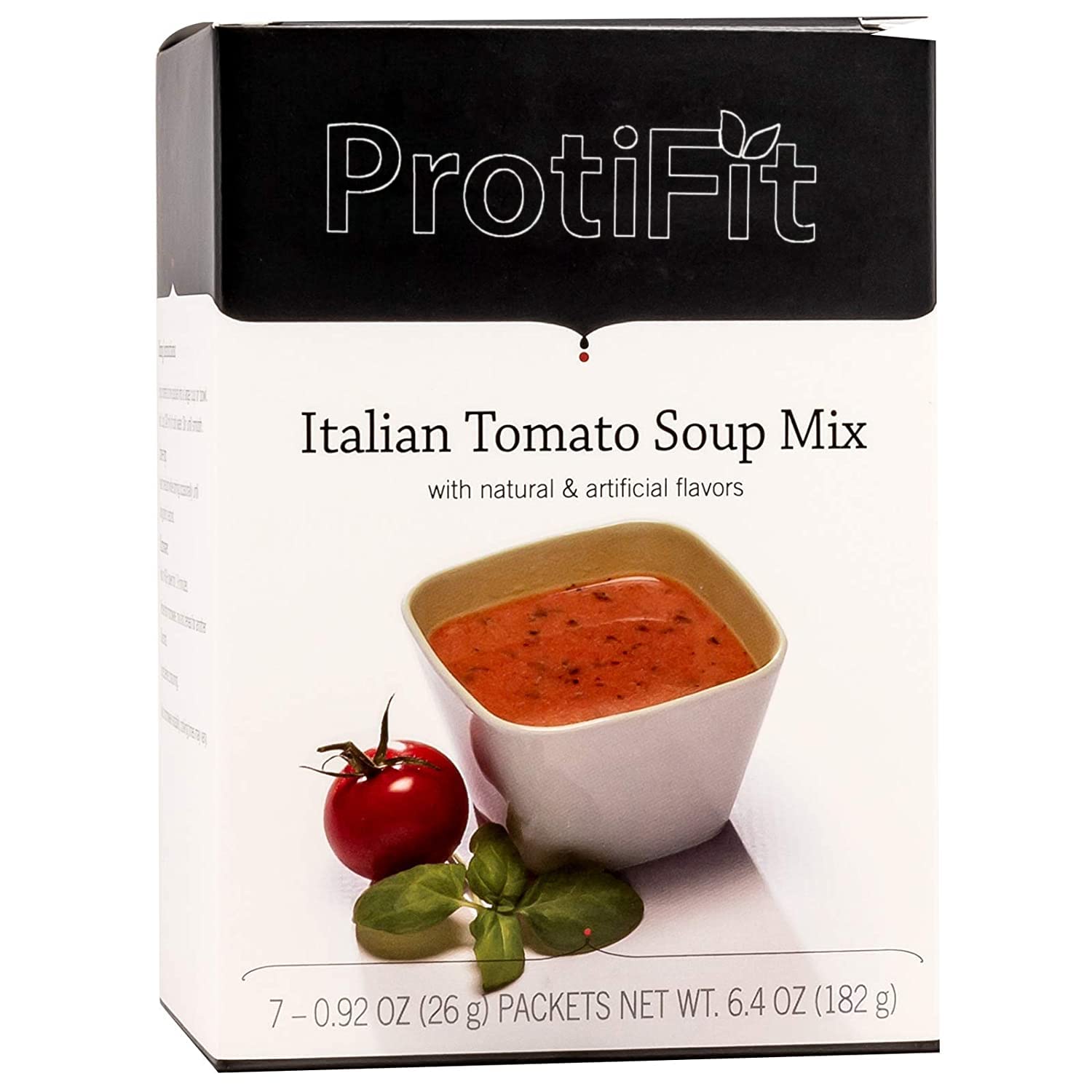 PROTIFIT High Protein Soup Mix - 15g Protein, Low Calorie, Low Sugar, Low Fat, Low Carb | Ideal Protein Compatible | Italian Tomato Flavor (7 Servings per Box) | Perfect for Weight Loss, Keto Diet & Post-Workout Recovery