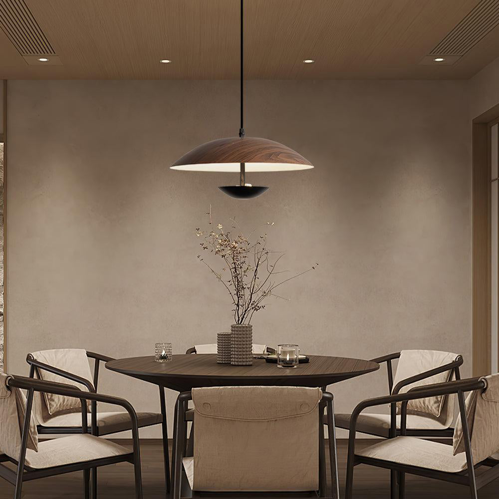 Modern Frisbee Pendant Light Fixture - Adjustable Hanging Ceiling Lamp for Living Room, Bedroom, Dining Area - Perfect for Home Decor and Indoor Lighting