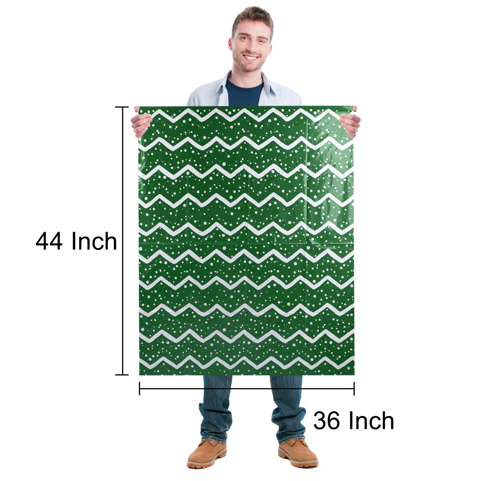 Extra Large Christmas Gift Bags 44x36 Inches - 3 Pack Jumbo Holiday Present Wrapping Bags for Bikes, Toys & Big Gifts | Santa Themed Xmas Bags | Durable Plastic Gift Bags for Christmas, Birthday & Special Occasions | Perfect for Wrapping Kids Bicycles, Large Toys & Holiday Presents