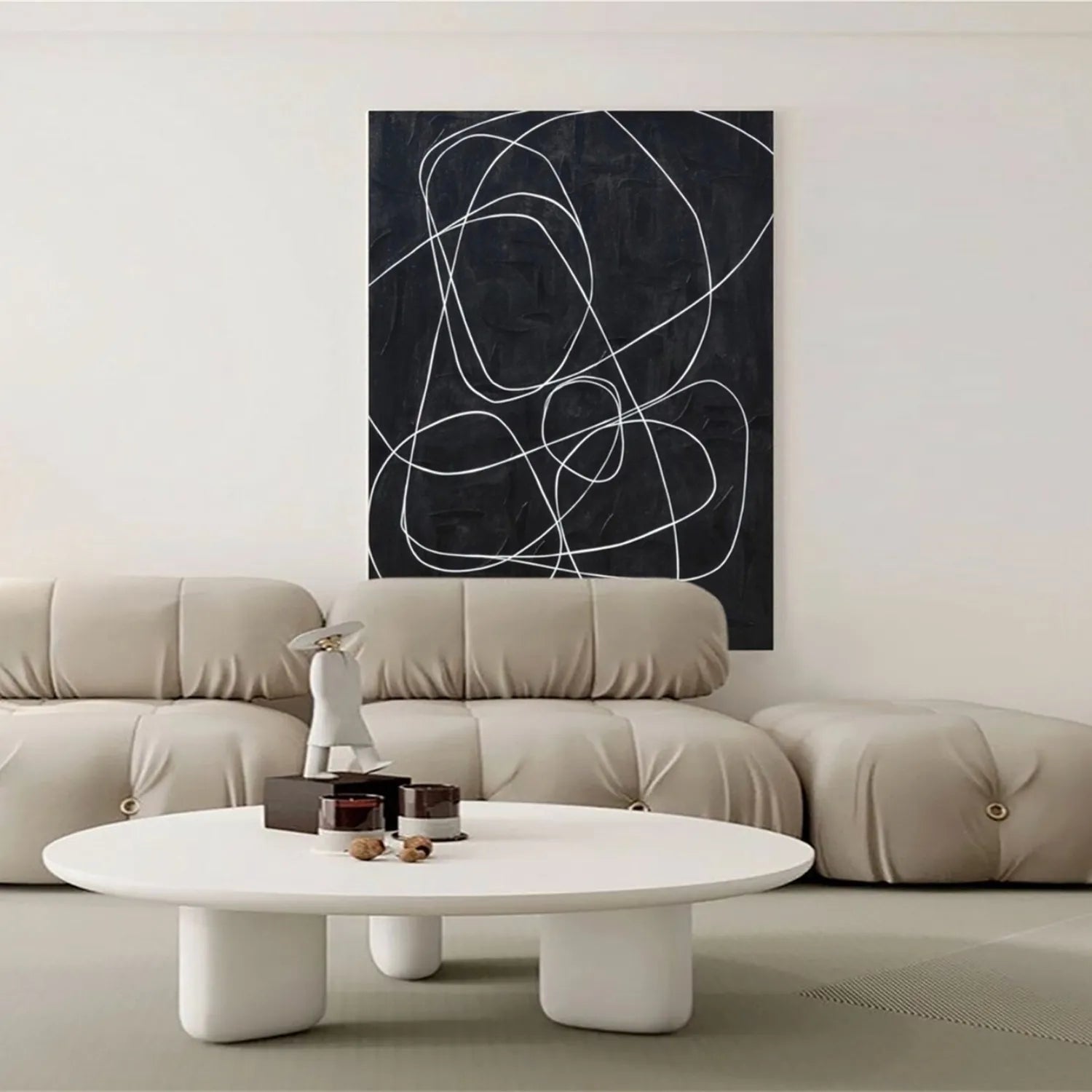 Abstract Painting #AB 198 - Modern Wall Art for Living Room, Bedroom & Office Decor | Handmade Canvas Artwork