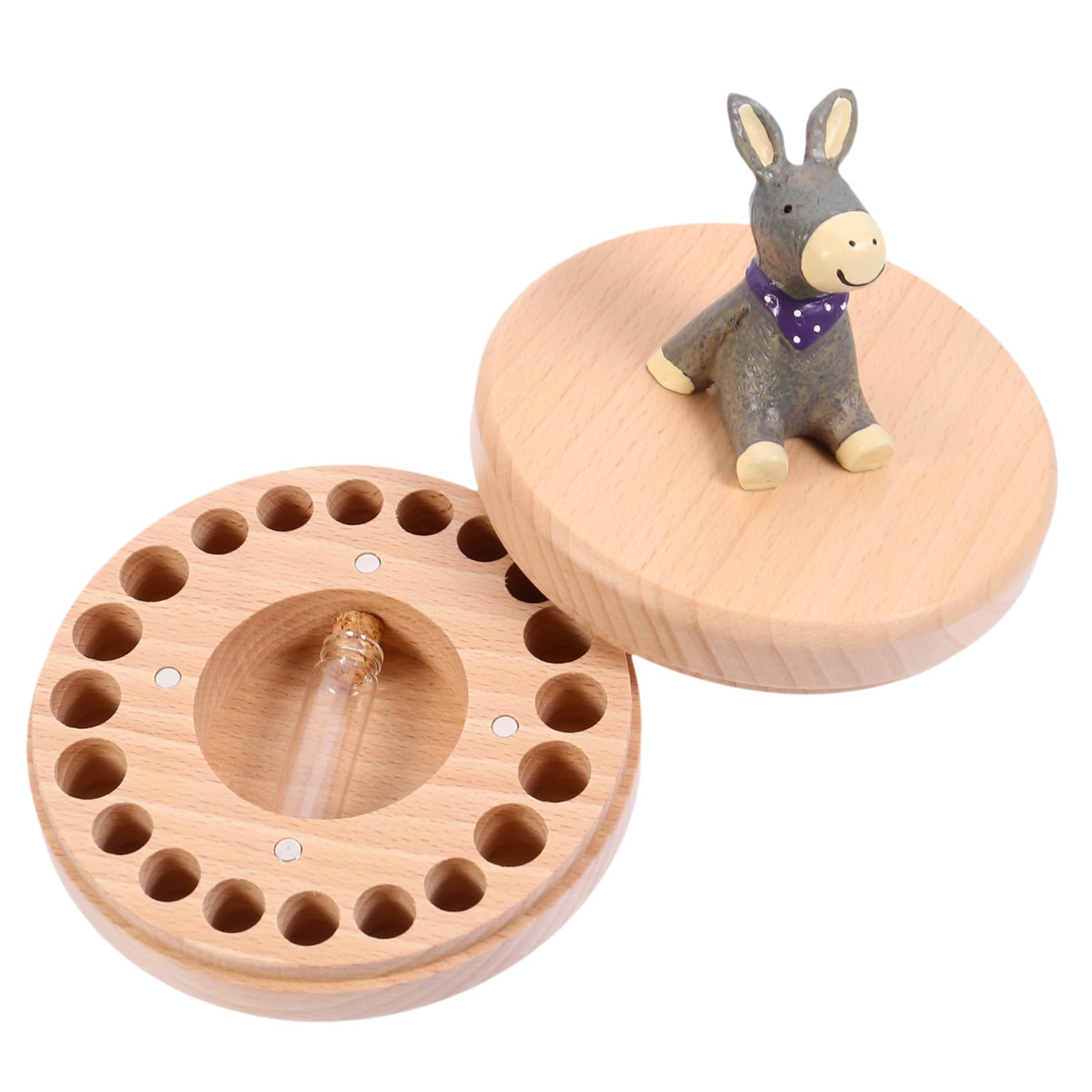 GLSTOY Handmade Baby Tooth Keepsake Box - Premium Tooth Holder & Organizer for Kids' First Teeth - Perfect for Memory Preservation & Nursery Decor