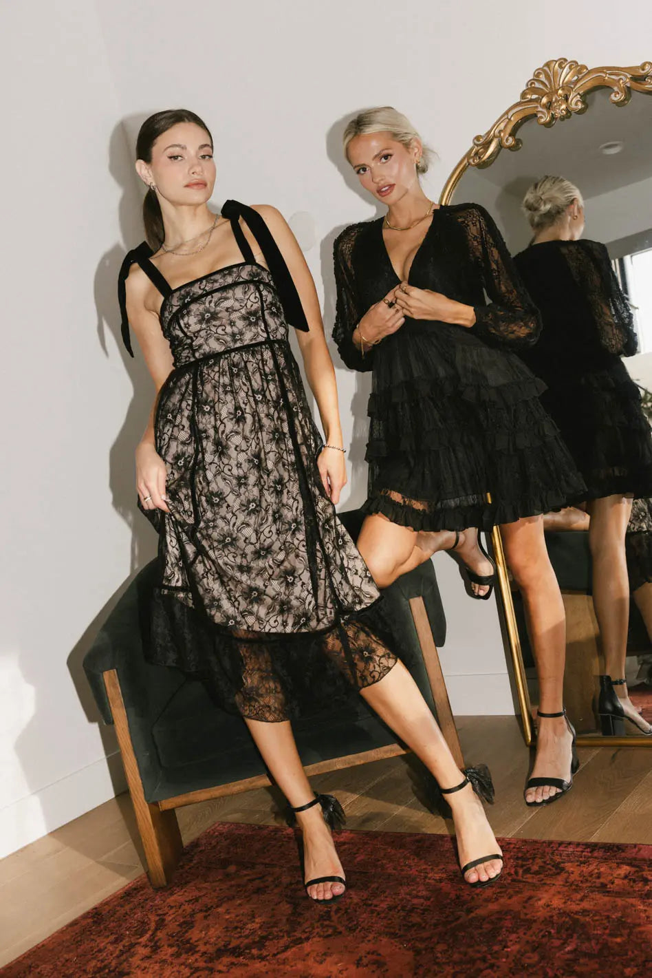 Andee Lace Mini Dress - Elegant Floral Lace Party Cocktail Dress for Women | Perfect for Weddings, Date Nights & Special Occasions