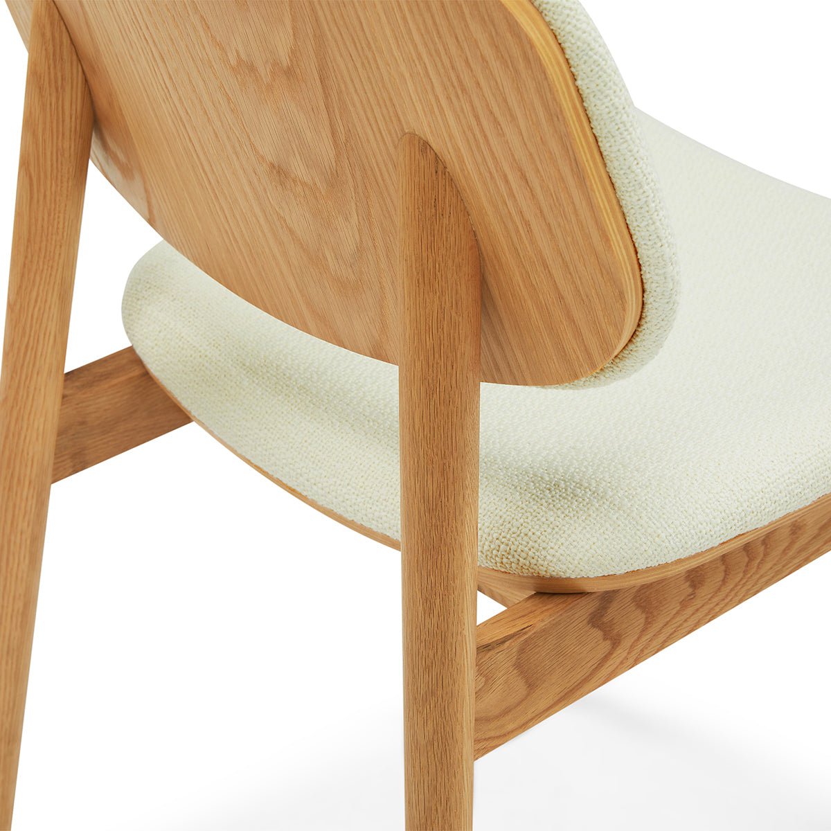 Lando Fabric Dining Chair - Solid Oak Wood Frame, Comfortable Upholstered Seat - Perfect for Kitchen, Dining Room, and Home Office Use
