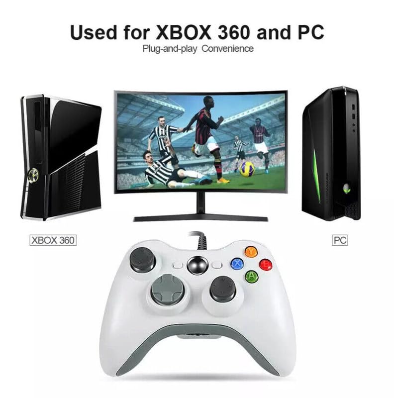 THE PERFECT PART PC Gaming Controller - Wired USB Gamepad with Dual Vibration, 3.5mm Audio Jack & 8-Way D-Pad for Windows PC | Ideal for Steam, Fortnite, and Racing Games